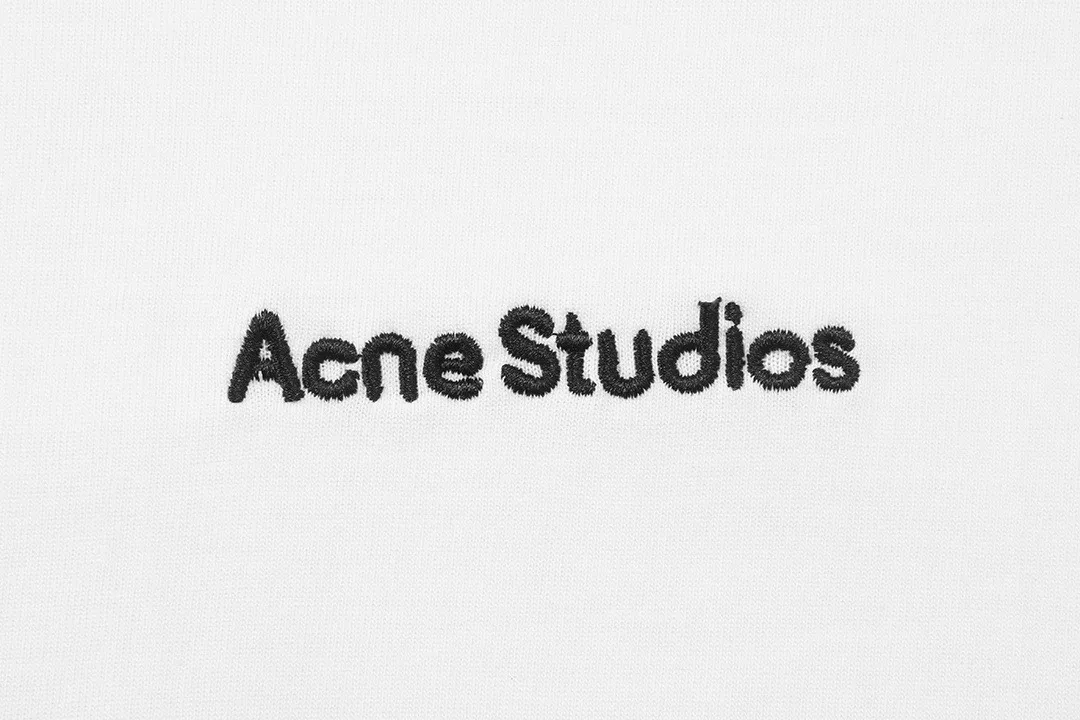 Acne Studios 2026 New Arrival logo Same Style t 100％ 32 ：White Size：XS S M L